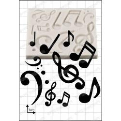 Musical Notes Silicone Mould by FPC