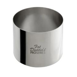 Round Stainless Steel Cake Ring - 3" x 2" by Fat Daddio's