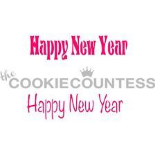 Happy New Year Cookie Stencil - The Cookie Countess