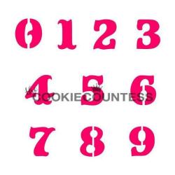 Numbers Block Cookie Stencil Set by The Cookie Countess
