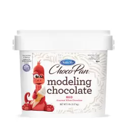 Choco-Pan by Satin Ice Red Modeling Chocolate - 2.27 kg (5 lb)