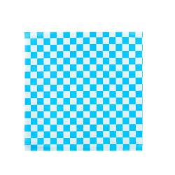 7" x 7" Blue & White Checkered Deli Sheets - Pack of 100
