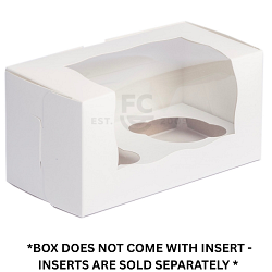 8x4x4 White Cupcake Box With Window