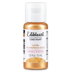 Glamorous Gold Metallic 15mL - Edibleart Paint by Sweet Sticks