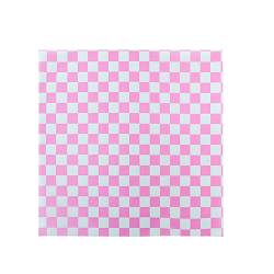 7" x 7" Pink & White Checkered Deli Sheets - Pack of 100