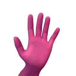 Pink Powder Free Nitrile Multi Purpose Gloves - Large - box of 100