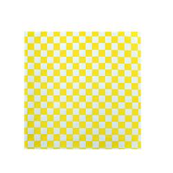7" x 7" Yellow & White Checkered Deli Sheets - Pack of 100