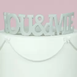 Curved Words - You & Me by FMM Sugarcraft
