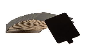 Black 0.045" Rectangle Thin Tab Board - 4" x 2 3/4" CASE OF 500 300