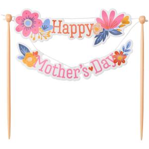 Happy Mother's Day Cake Topper Layon - Pack of 6 300