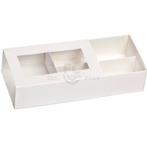 12 Macaron Box - White with Window & Insert - Package of 100 300