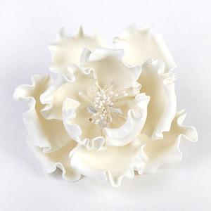 Peony Gumpaste Flower 6" - White 300