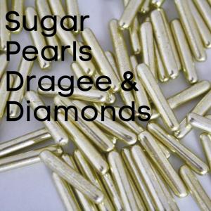 Sugar pearls dragees & diamond