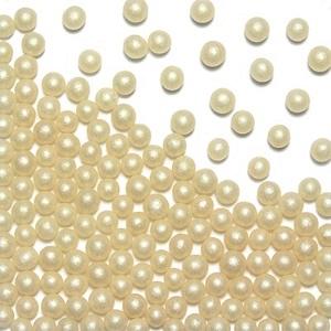 SHORT DATE Ivory Pearlized Sugar Pearls 100g 4 mm 300