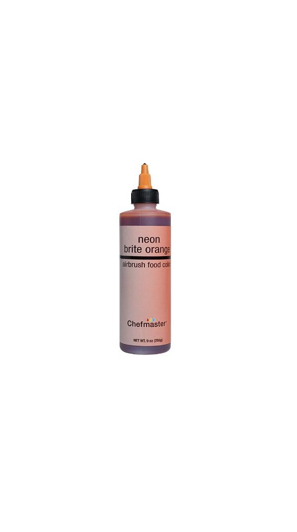 Neon Brite Orange 9oz Airbrush Color by Chefmaster 600