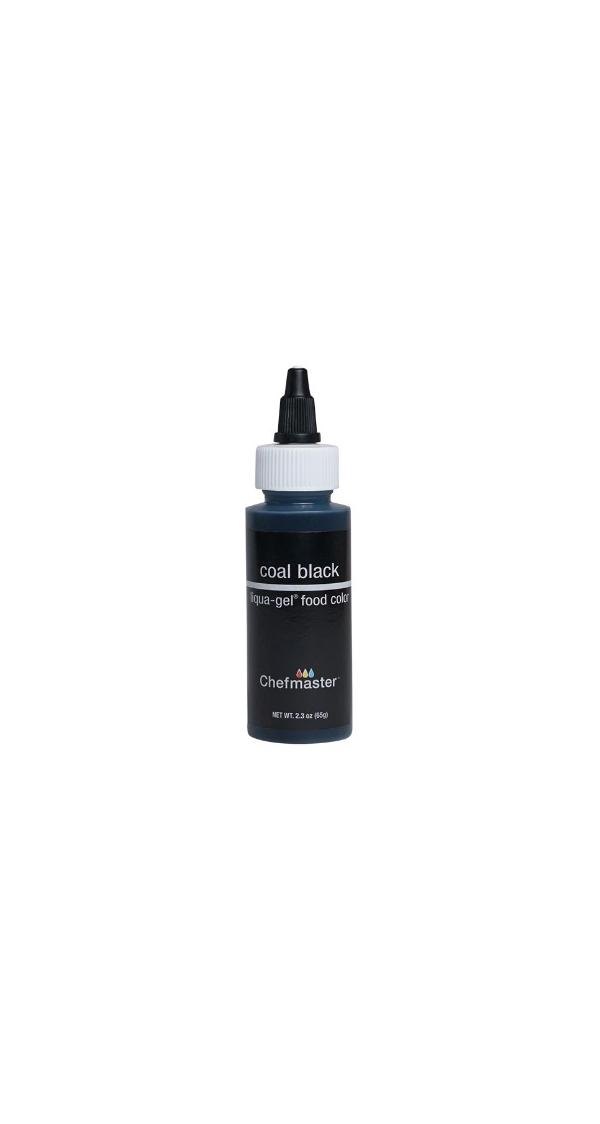 Coal Black 2.3 oz Liqua-Gel Food Color by Chefmaster 600