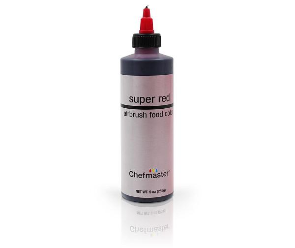 Super Red 9 oz Airbrush Color by Chefmaster 600