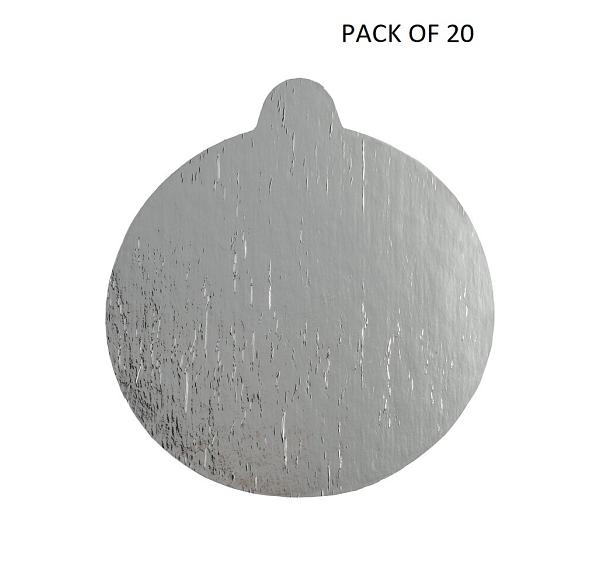 Silver 0.045" Round Thin Tab Board - 4" - PACK OF 20 600
