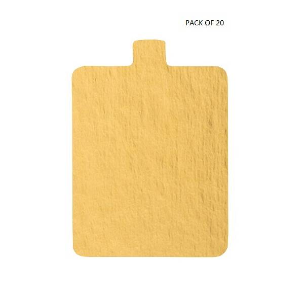 Gold 0.045\" Rectangle Thin Tab Board - 4\" x 2 3/4\" PACK OF 20