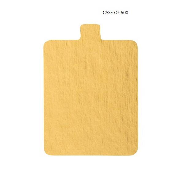 Gold 0.045\" Rectangle Thin Tab Board - 4\" x 2 3/4\" CASE OF 500