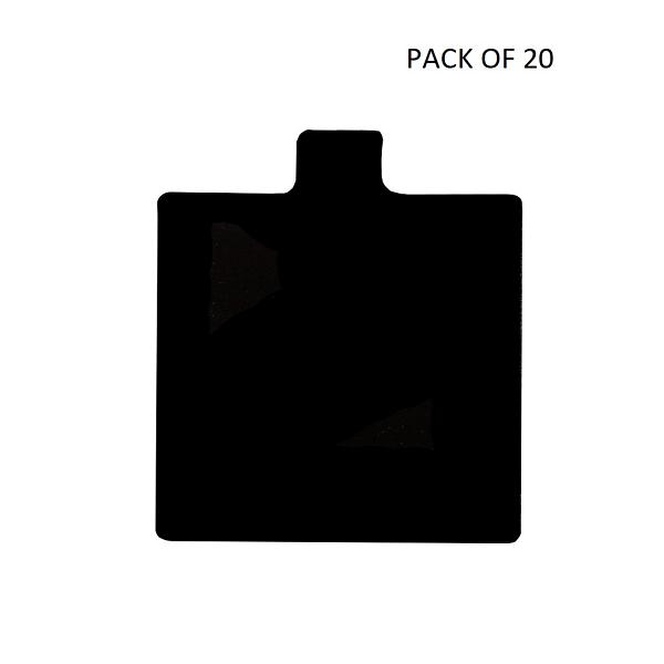 Black 0.045\" Square Thin Tab Board - 3\" - PACK OF 20