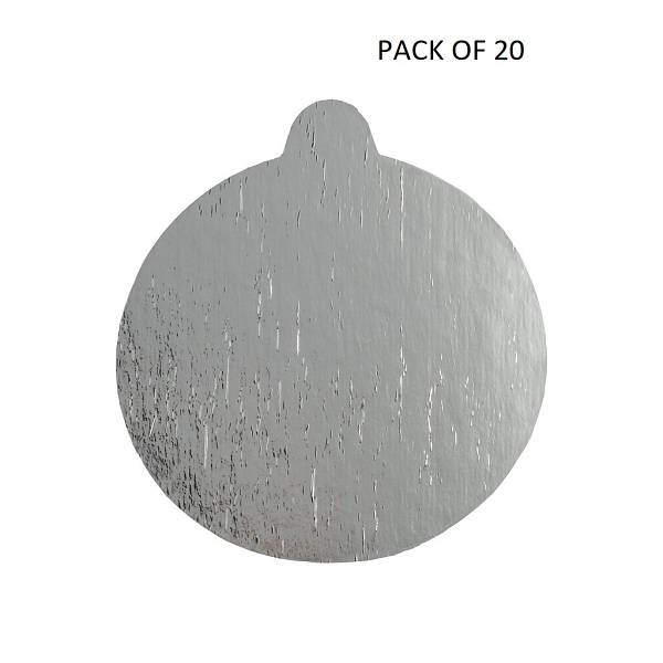 Silver 0.045\" Round Thin Tab Board - 4\" - PACK OF 20