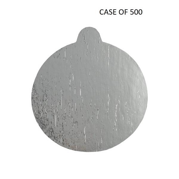 Silver 0.045\" Round Thin Tab Board - 4\" - CASE OF 500