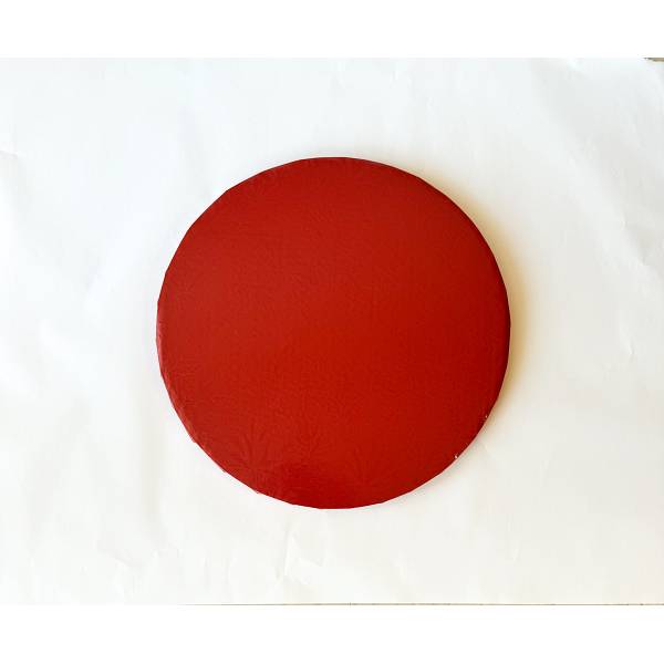 8 Inch Round Red 1/2" Drum Cake Board 1