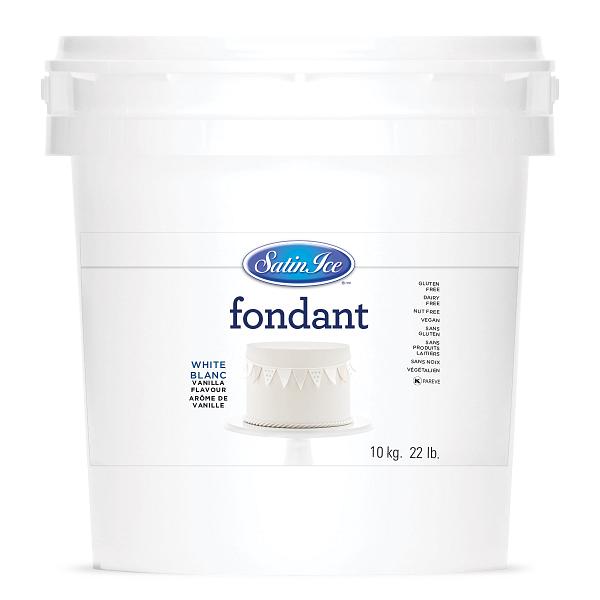 Satin Ice White Rolled Fondant - 10 kg (22 lbs)