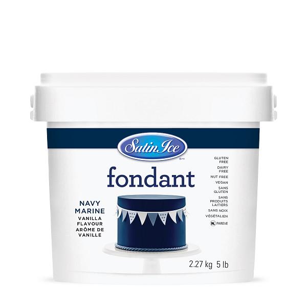 Satin Ice Navy Rolled Fondant - 2.27 kg (5 lbs)