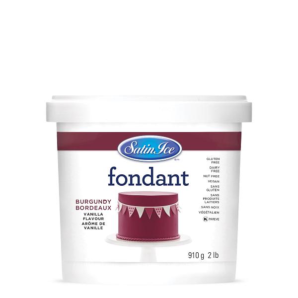 Satin Ice Burgundy Rolled Fondant - 0.91kg (2 lbs)