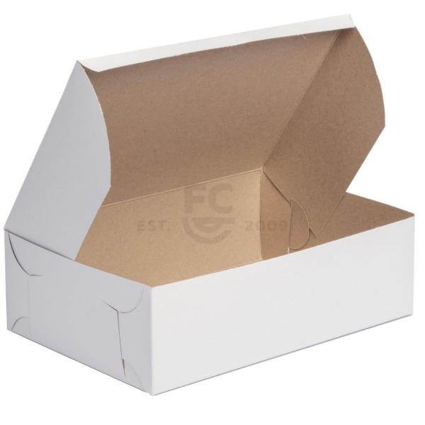 14.25X10X4.5 (1/4 Sheet) White Cake Box 2