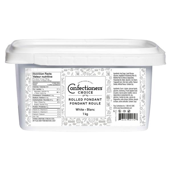 Confectioners Choice White Rolled Fondant. 1Kg 600