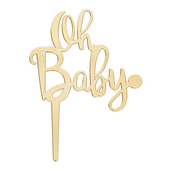 Gold Oh Baby Candle Holder Pic by Bakery Crafts