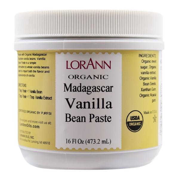 Organic Madagascar Vanilla Bean Paste - 16 oz by Lorann 600