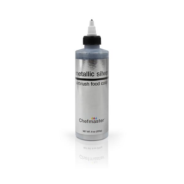 Metallic Silver 9 oz Airbrush Color by Chefmaster