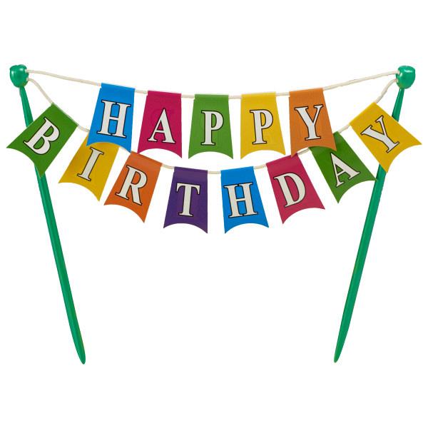 Happy Birthday Banner - Layon Pack of 6 600