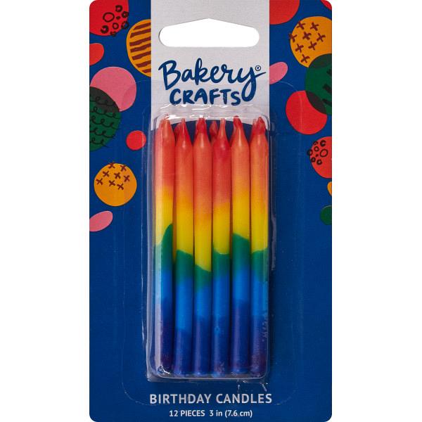 Rainbow Ombre Candles 3" 600