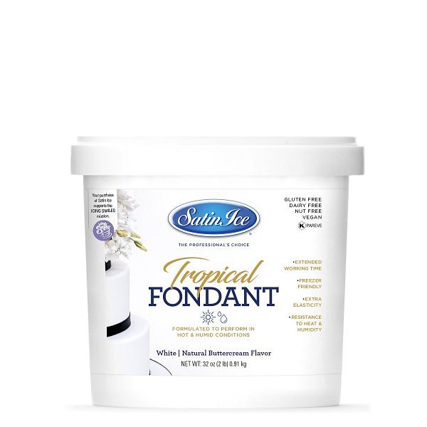 Satin Ice Tropical White Buttercream Flavored Fondant - 2 lbs