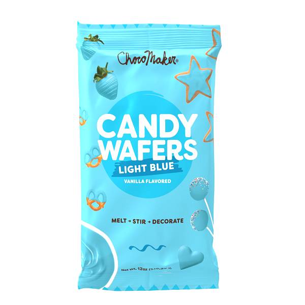 Light Blue Vanilla Candy Wafers - 12 oz 600