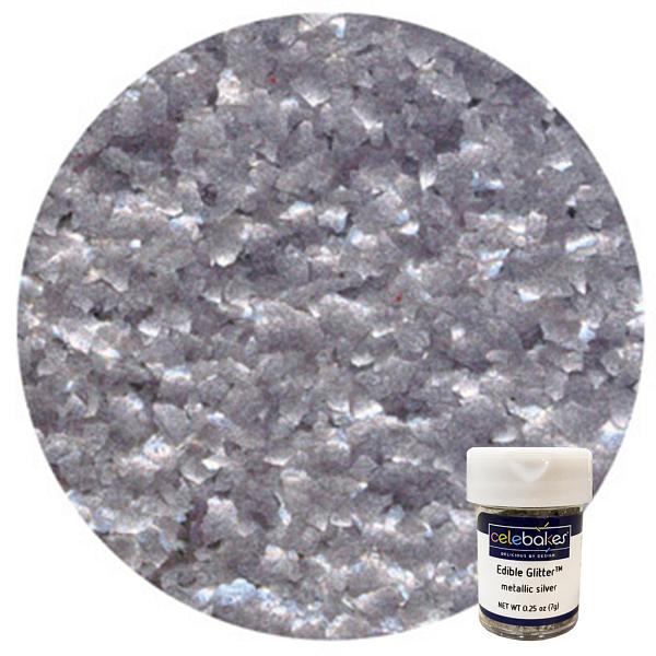 Silver Metallic Edible Glitter - 7.1 Grams 600