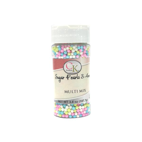 Pastel Mixed Sugar Pearls - 3.6oz 600