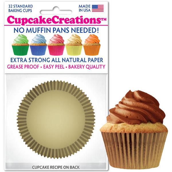 Gold Cupcake Liners - pkg of 32