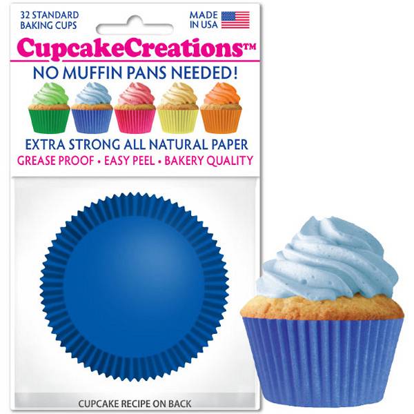 Blue Cupcake Liners - pkg of 32