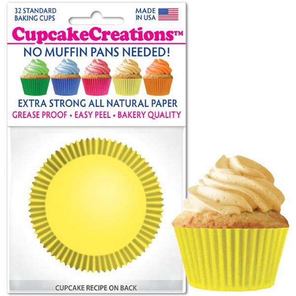 Yellow Cupcake Liners - pkg of 32