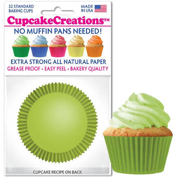 Lime Green Cupcake Liners - pkg of 32