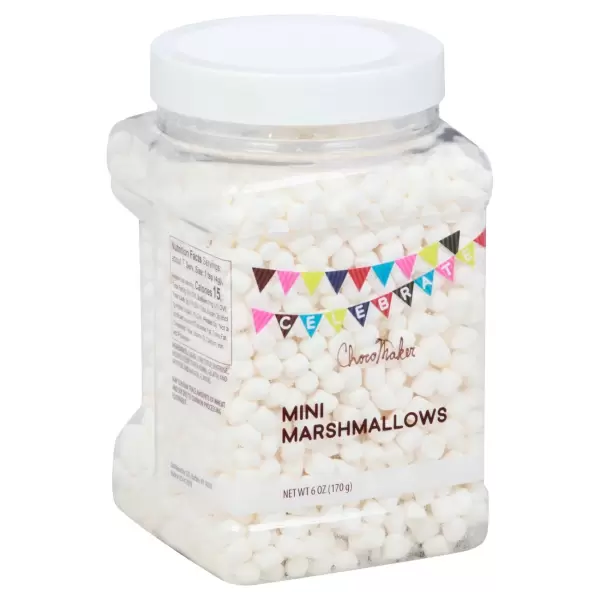 SHORT DATE Mini White Dehydrated Marshmallows - 5oz by Chocomaker 600