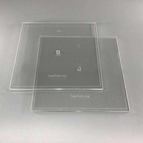 4\" Square 0.5\" Acrylic Cake Disk by CakeSafe - Single Disk