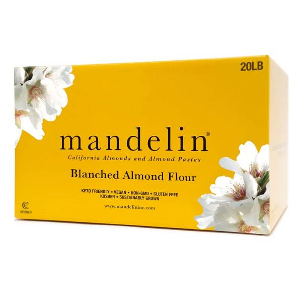 Extra Fine Blanched Almond Flour by Mandelin - 25 lbs 600