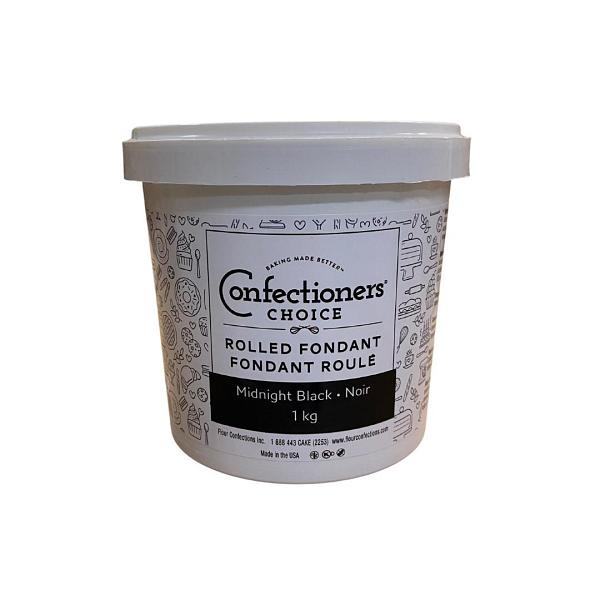 Confectioners Choice Midnight Black Rolled Fondant - 1Kg 600